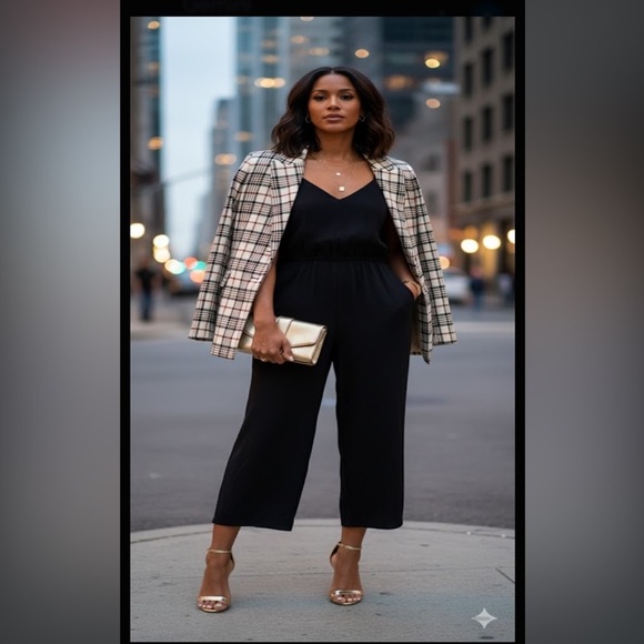 Dex Pants - Dex V-neck Cropped Wide Leg Jumper